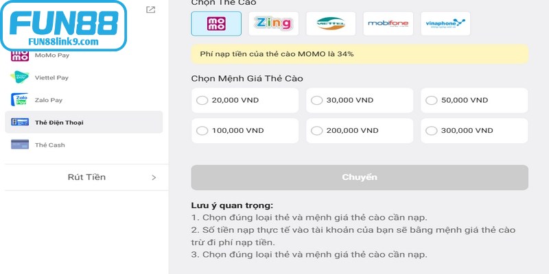 Đăng Ký FUN88 - Hướng Dẫn Quy Trình Thực Hiện Đơn Giản 16 Hướng dẫn quy trình nạp tiền FUN88 nhanh chỉ với vài bước