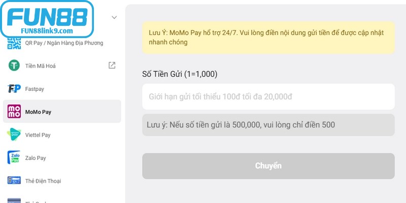 Đăng Ký FUN88 - Hướng Dẫn Quy Trình Thực Hiện Đơn Giản 17 Lưu ý quan trọng khi nạp tiền FUN88 cho bạn